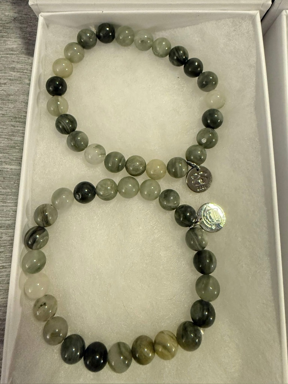 Spark*l bands - Moss agate beaded bracelets Approx 6.75”